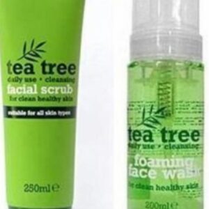 tea tree facial wash and scrub